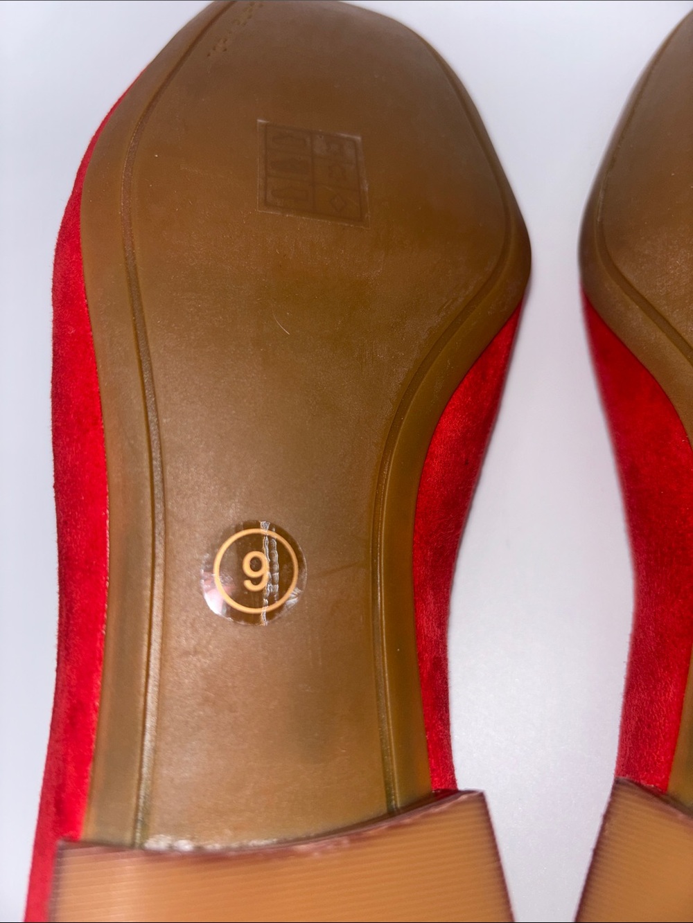 Tory Burch Red Suede Slip-On Loafers - Picture 10 of 14